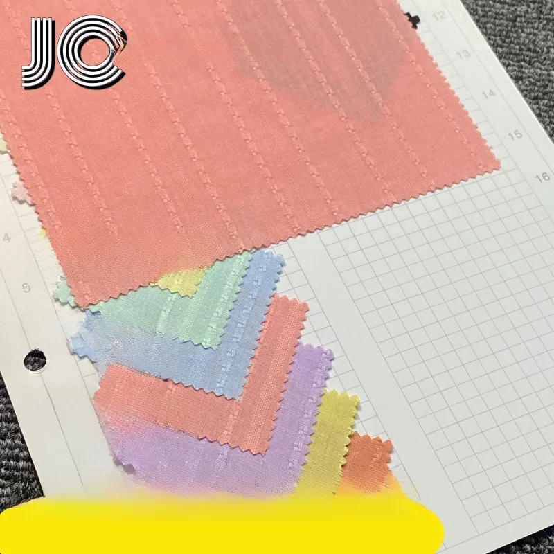 이중 레이어 면 사시코 원단 봄 여름 여성 아동 셔츠 A급 트윌 직조 자수 표준..