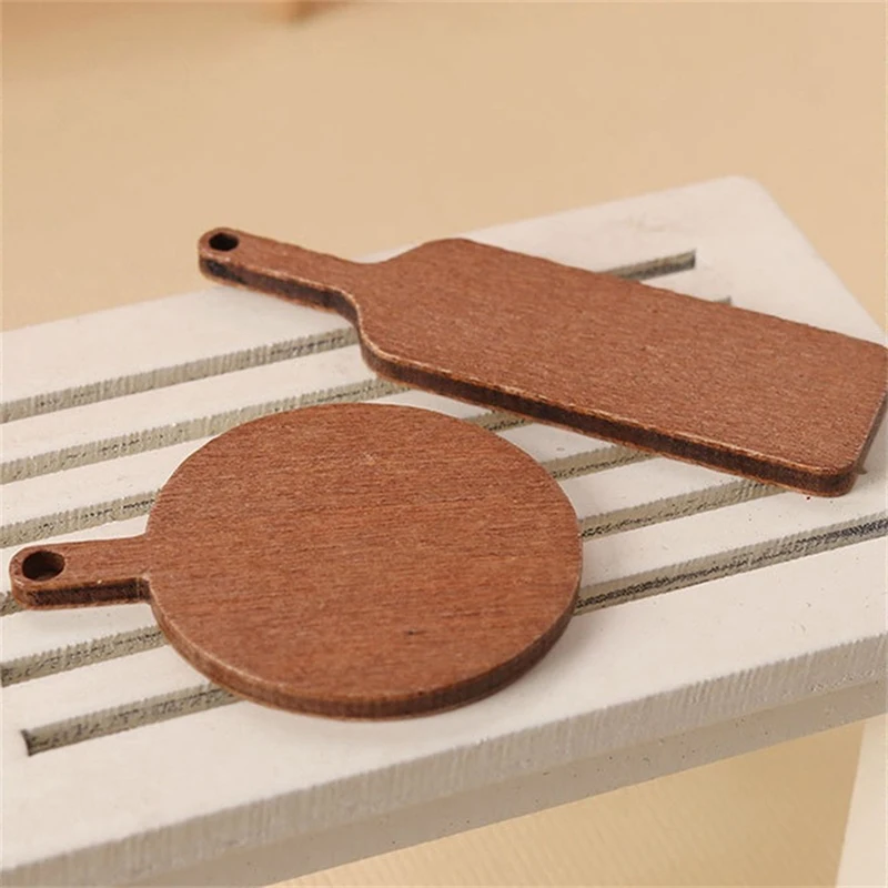 5Pcs 1:12 Dollhouse Miniature Chopping Board Cutting Board Model Kitchen Furniture Accessories For Doll House Decor Kids Toys 5