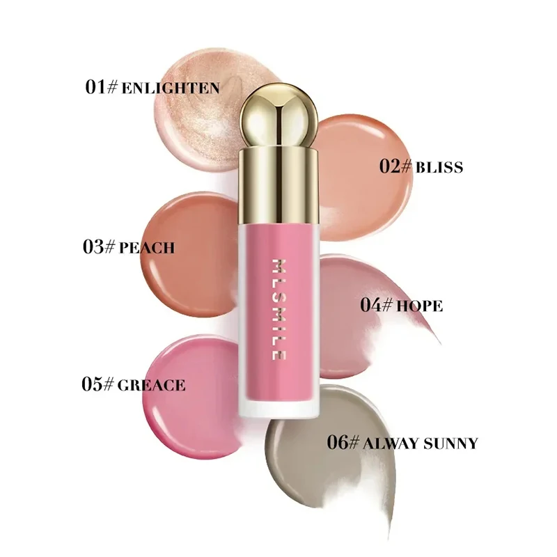Liquid Cheek Blush Facial Nourishing Blusher Gel Cream Multi-purpose Eyes Lips Makeup Blush Stick Cosmetics Sponge blush stick,liquid blush