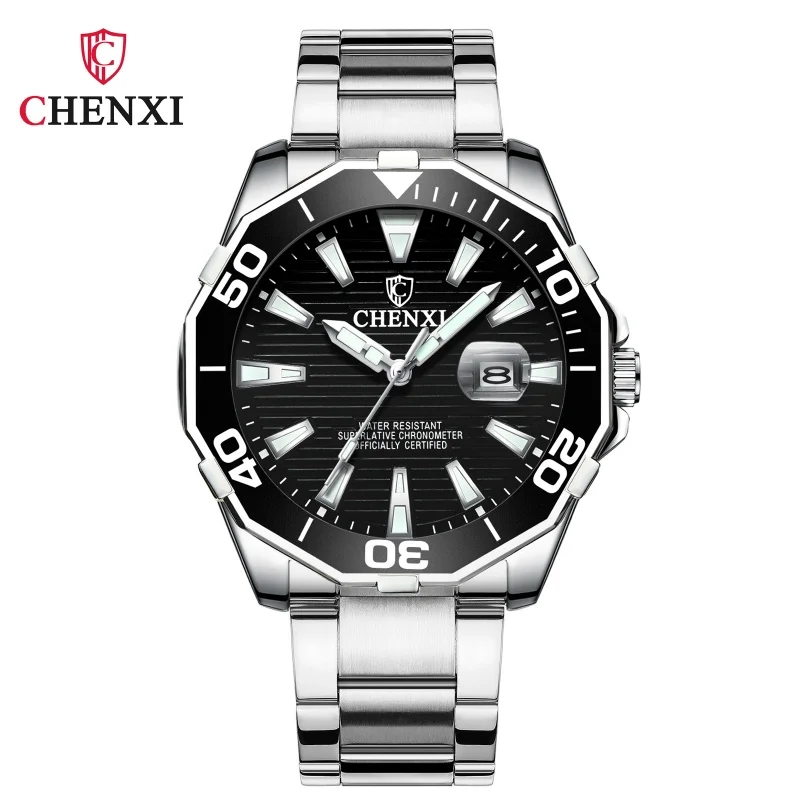 

CHENXI 8205 Men's Quartz Watch Waterproof Wristwatch Stainless Steel Strap Trendsetter Watches for Men Reloj Hombre Gift Clock