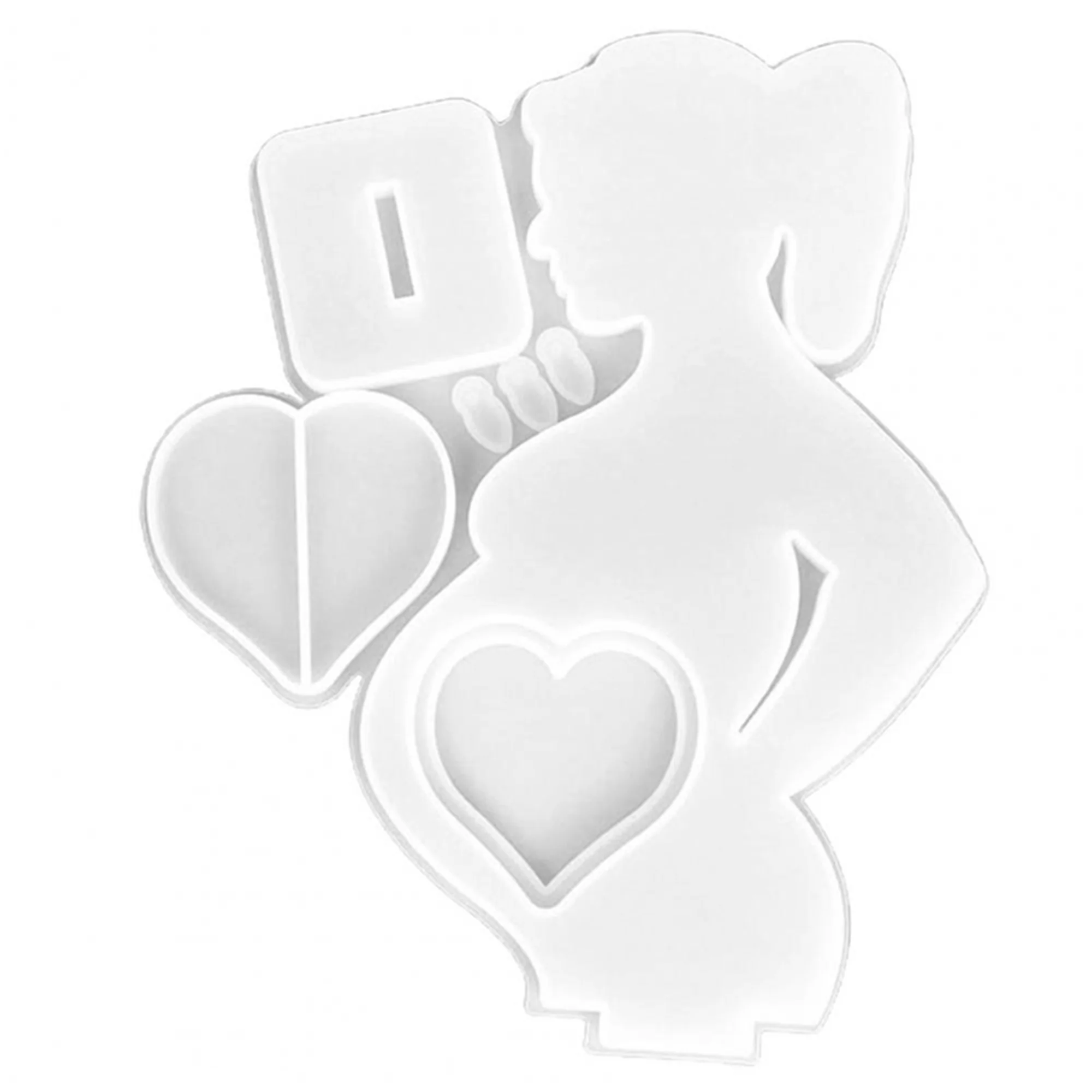 Heart-shaped Silicone Mold for Making Personalized Picture Frames as a Special Gift for Expectant Mothers on Mother s Day