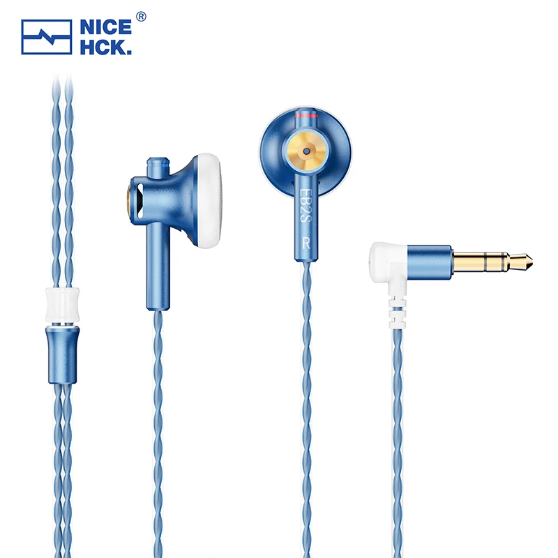 Nicehck Eb2s Pro 35 44 mm Plug Microfone Cabeça Chata Earbud Hifi Fone de Ouvido com Fio 154 mm Lcp Diafragma Música Dinâmica Fone de Ouvido Vocal - Image 6