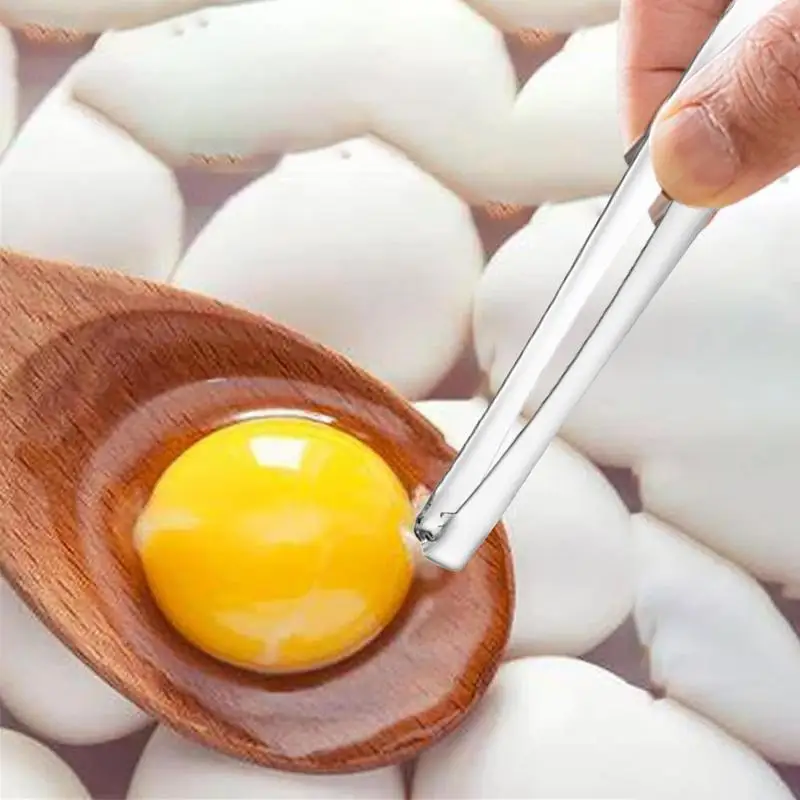 Egg Chalaza Remover Tool Eggshell Fragment Removal Utensil Stainless Steel Egg Chalaza Membrane Removal Tool for Chefs