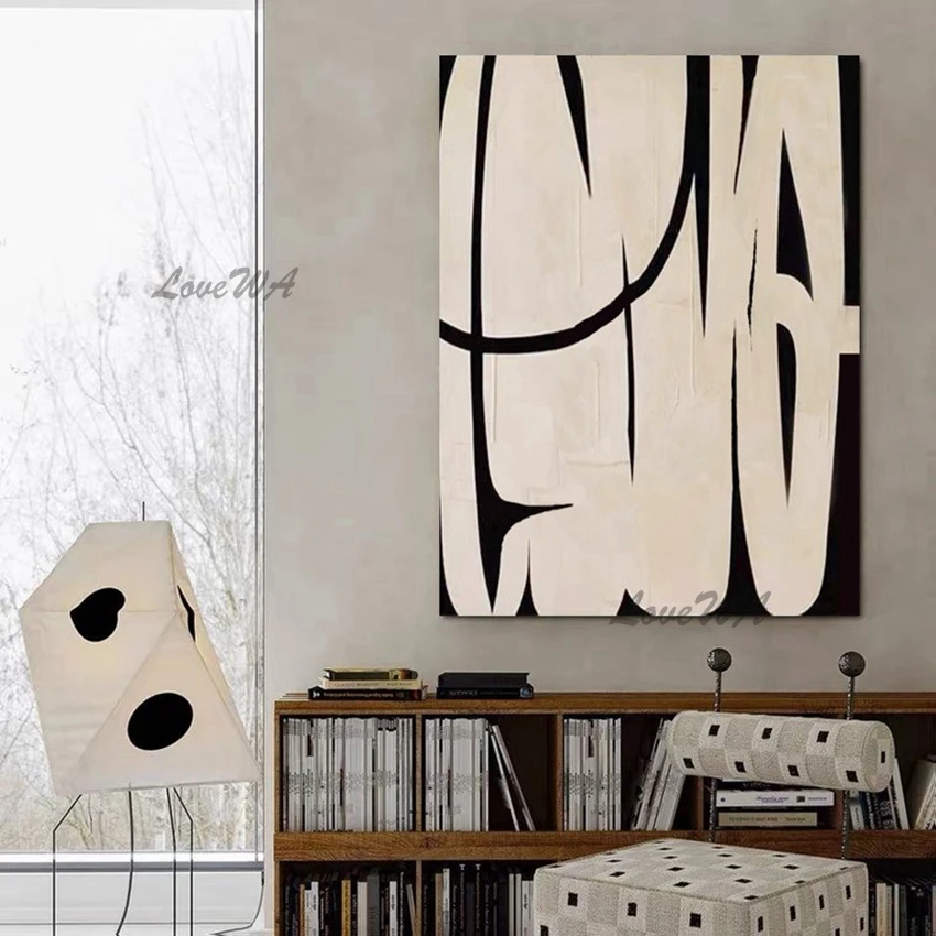 100%Handpainted Geometric Abstract Painting New Arrival Oil Painting New Arrival Hand-painted Wall Art Wall Art For Room Unframe