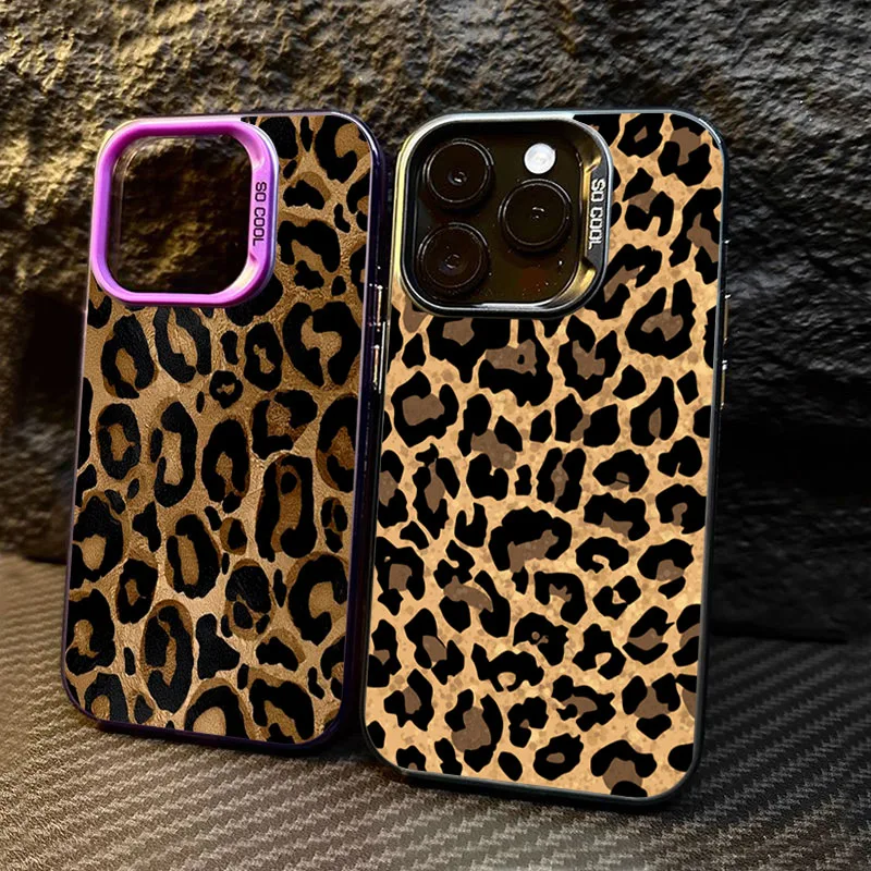 Brown Leopard Anti-Drop Armor Phone Case - Durable & Stylish Protection Back Cover