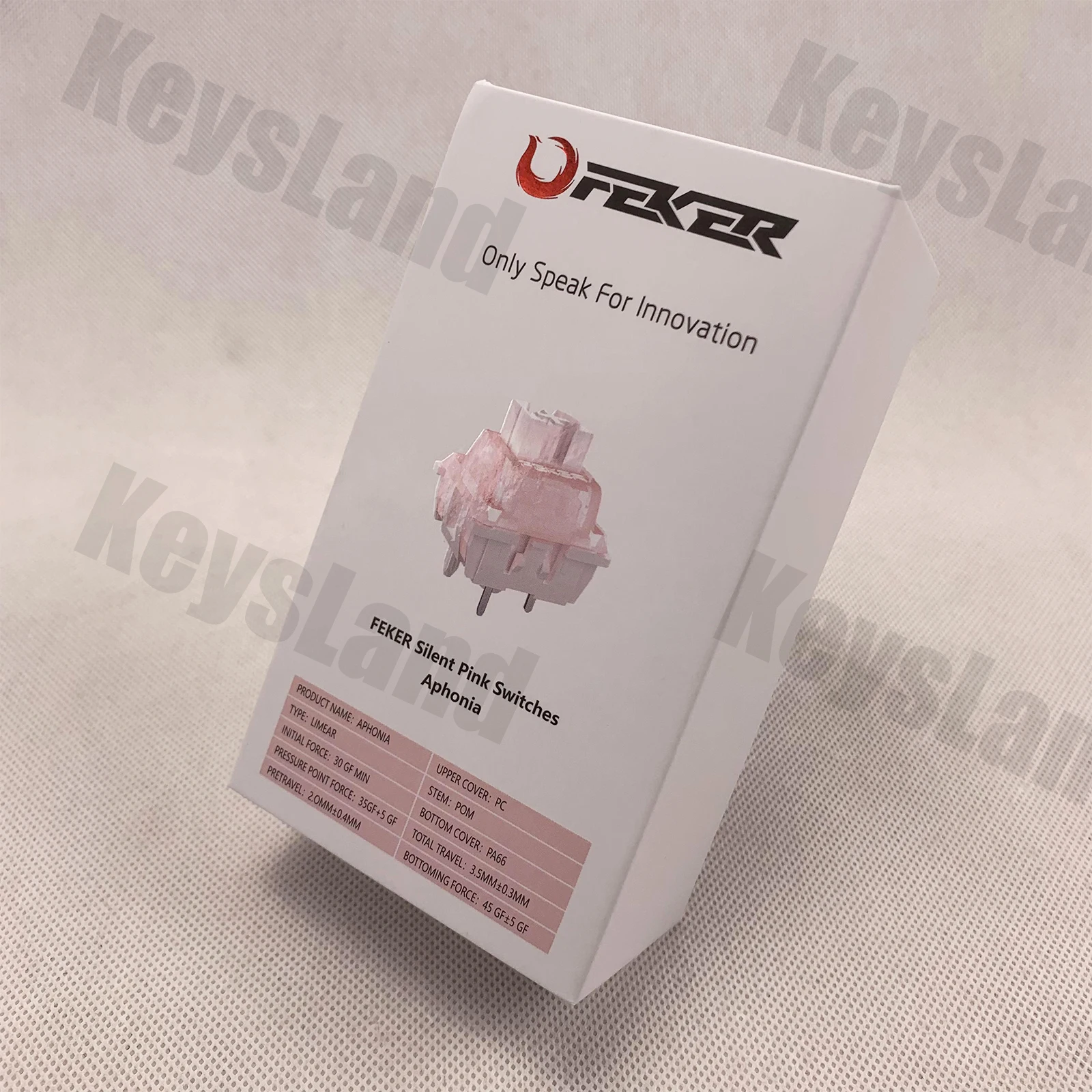Feker-interruptores de Teclado Mecânico Linear Aphonia Slient Pink Pins 45g Hotswappable Cherry mx Personalizado 35 Pcs - Imagem 5