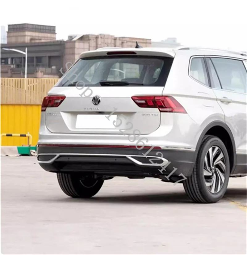 폭스바겐 티구안 2 R-라인 20222024 크롬 배기구 뷰 디퓨저 스테인리스 스틸 ABS VW 외부 자동차 액세서리 부품