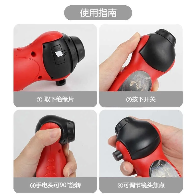 Kids Projection Flashlight Baby Bedtime Story Glow Dinosaur Christmas Halloween Projector