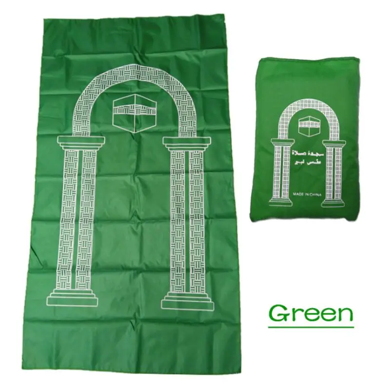 Muslim Prayer Rug Portable Travel Worship Praying Mat Waterproof Islamic Arab Kneeling Carpet Blanket Ramadan Gift