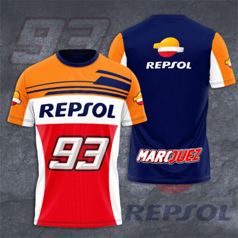 HONDA HRC Same Model Racing Suit Cool Cycling Suit Breathable Top Men's Style Sweat Draining Short Sleeve Fishing Men's T-shirt