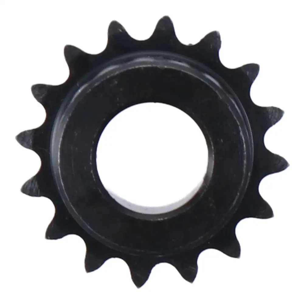 25 Chain 16 Tooth Gear Single Strand 1/4" Pitch C45 Carbon Steel B Type Hardened Teeth Black Oxide Industrial Drive Sprocket