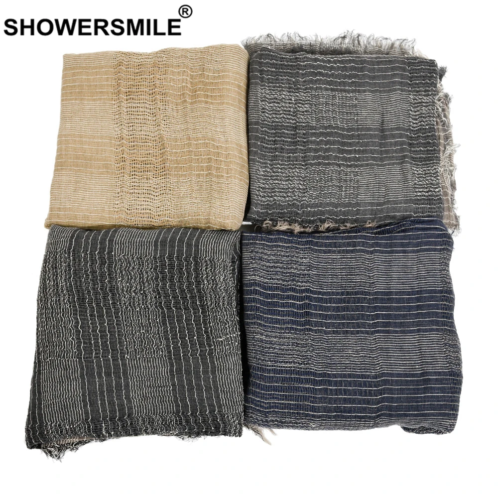 Knitted Scarf Men Autumn Winter British Style Patchwork Khaki Black Gray Navy Scarf 180cm*110cm