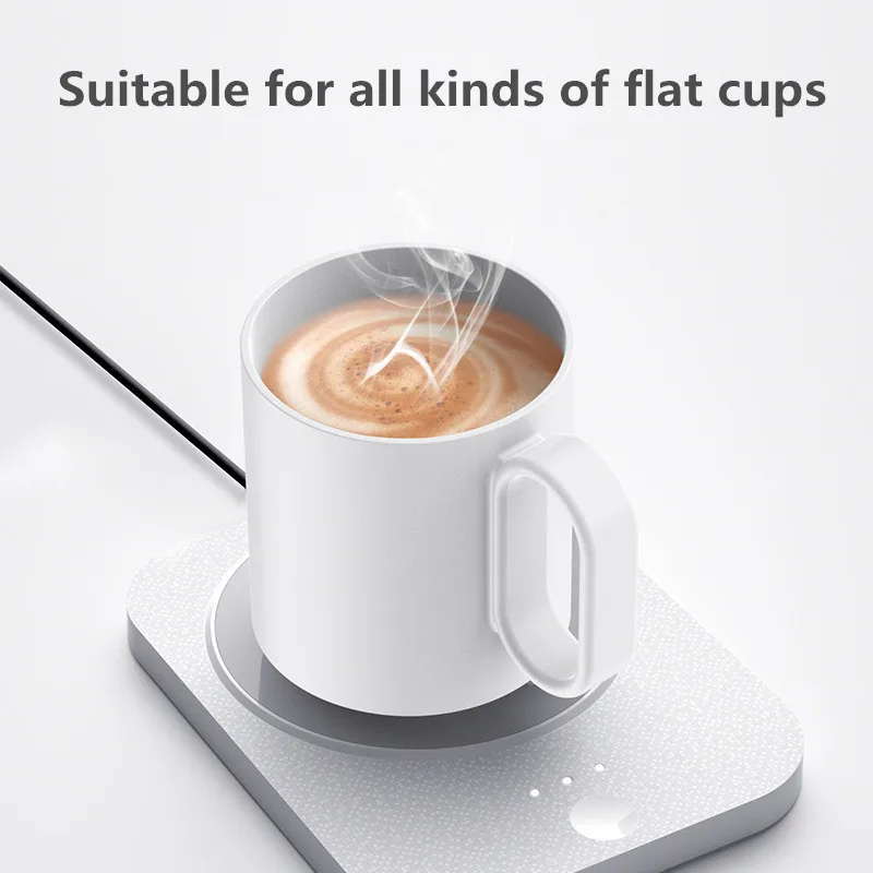 USB Cup Warmer Coffee Milk Tea Water Mug Heater Temperature Adjustable Heating Coaster For Home Office Winter Automatic heating 4
