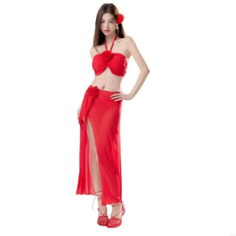 Frauen 3 PCs Split Badebode Badeanzug Damen Color Bading Anzug 69HD – Detail 3