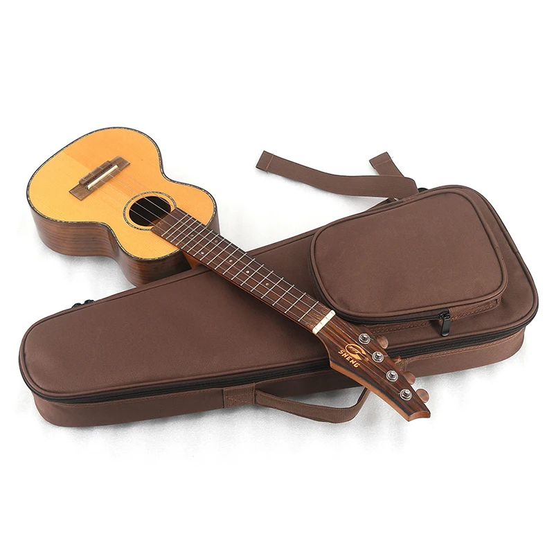 Ukulele Case Shoulder Padded Gig Backpack For 21 23 26 Inch Brown Portable Soft Case for Ukulele