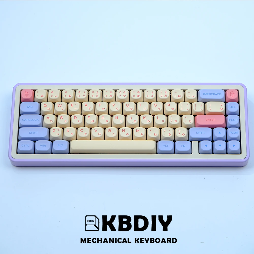 PBT Keycap, perfil KOA, 7U, ISO, Mac, japonês, coreano, 141 chaves