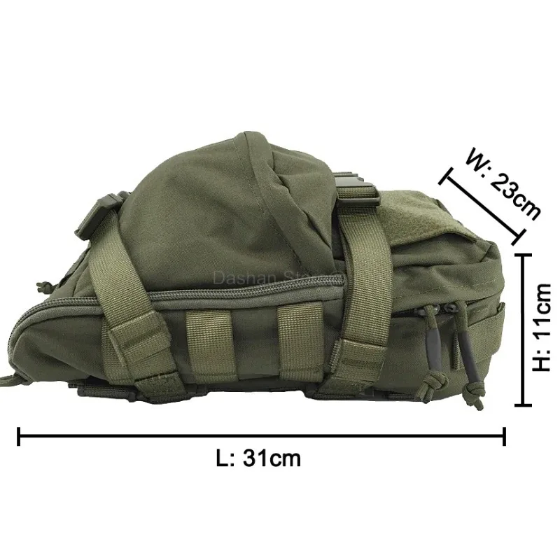 Tactical Hydration Pack Mini Back Panel Water Bag Nylon Molle Pouch Hunting Lightweight Vest Hose Accessories Zipper Backpack 4