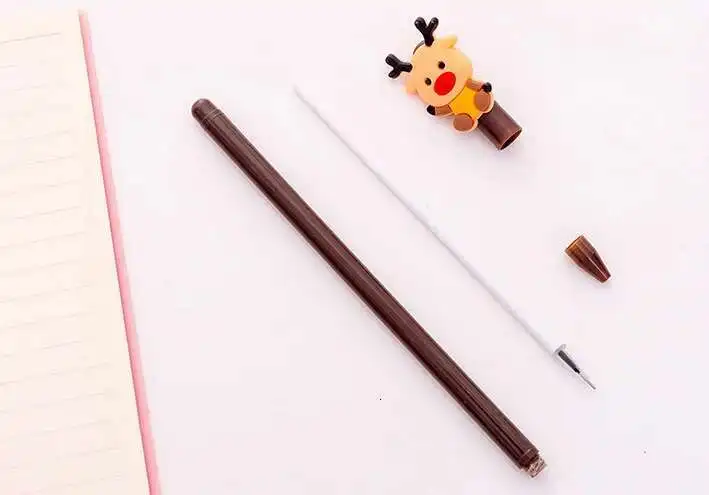 1-teilige Gelschreiber mit niedlichem Weihnachtsthema, 0,38 mm, Weihnachtsmann, Kawaii-Briefpapier, Büro, Schulbedarf, Geschenke, süß, schön – Detail 7
