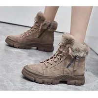 Winter Shoes Women Snow Boots Thick Sole Warm Plush Genuine Leather Brand Ladies Ankle Booties Non-slip Plus Size 41 - Image 5
