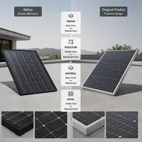 Panneau solaire monocristallin, 2 pièces, 895 x 580 x 30 mm, connecteur MC4, cadre en aluminium, indice de protection IP65, pour installation hors réseau, idéal pour caravanes, bateaux et véhicules de loisirs. 5