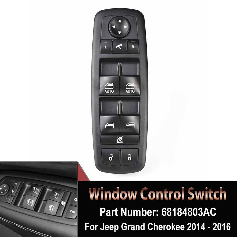 68184803Aa 68184803Ab 68184803Ac Interruttore Alzacristalli Elettrico Di Controllo Elettrico Per Jeep Grand Cherokee 2014 2015 2016 Ricambi Auto
