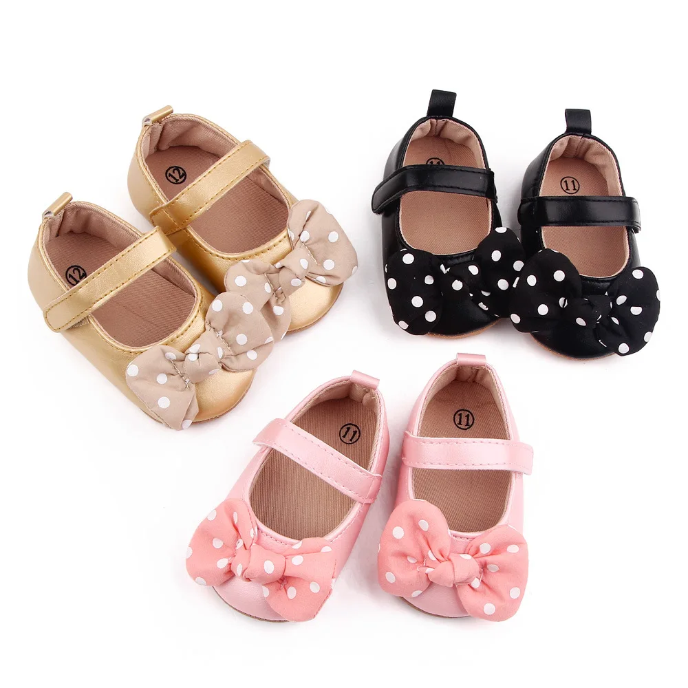 

Baby Girl Cute Bow Pattern Learning First Walk Toddler Purity Home Bed Princess Shoes CZ33