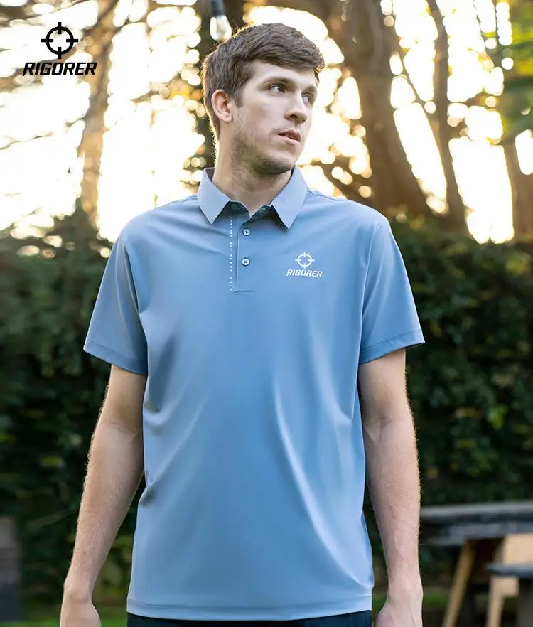 

RIGORER Leader Polo Shirt Short-sleeved Sports T-shirt Men Summer New Business Ice Sense Breathable Pullovers Top Plus Size 6XL