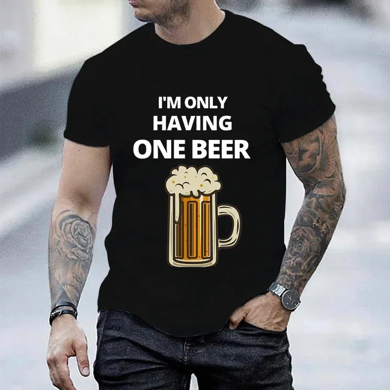 Ho Solo Una Maglietta Della Birra Birra Maglietta Del Venerdì Della Birra Maglietta Divertente Maglietta A Maniche Corte Weekend Party Friend Camicia 