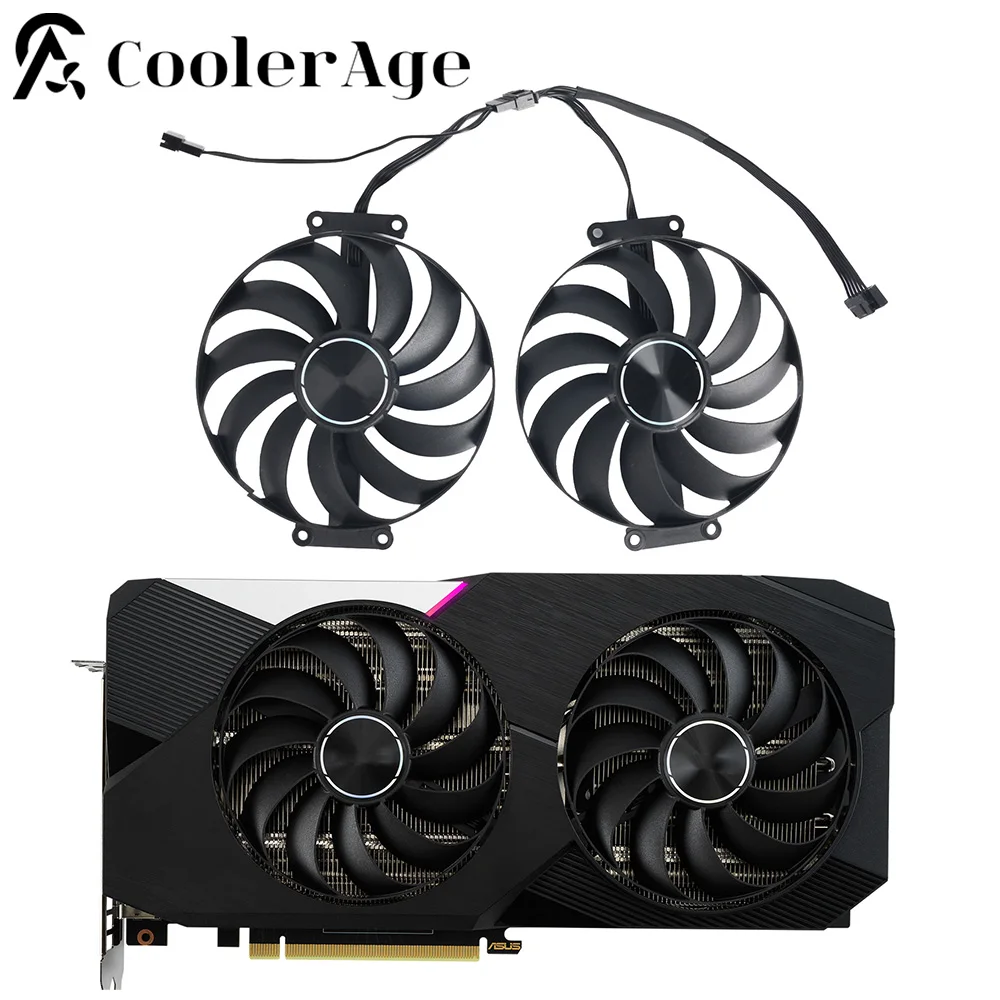 Ventola Della Scheda Video Per Asus Dual Geforce Rtx 3060 Ti 3070 V2 Oc Edition 8Gb Gddr6 95Mm Cf1010U12S Fdc10U12S9-C T129215Su Ventola Gpu