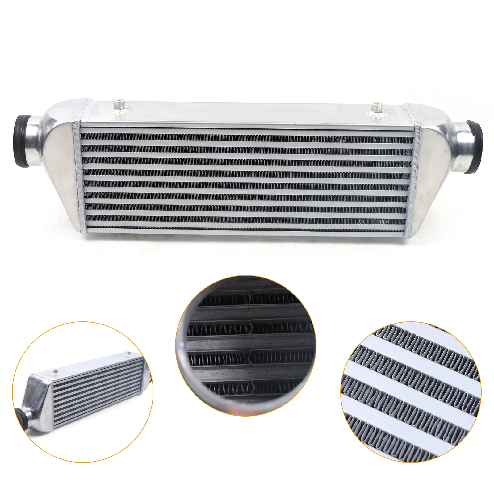 

Aluminum Turbo Front Mount Intercooler Universal 3" OD Inlet & Outlet 3.5" Core