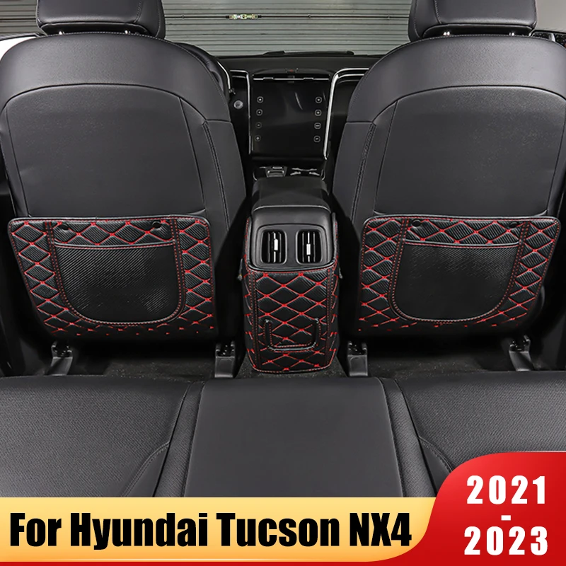 

Car Back Seat Cover Protector Kids Baby Mat Rear Anti Kick Pad For Hyundai Tucson NX4 Hybrid 2021 2022 2023 Interior Accessories