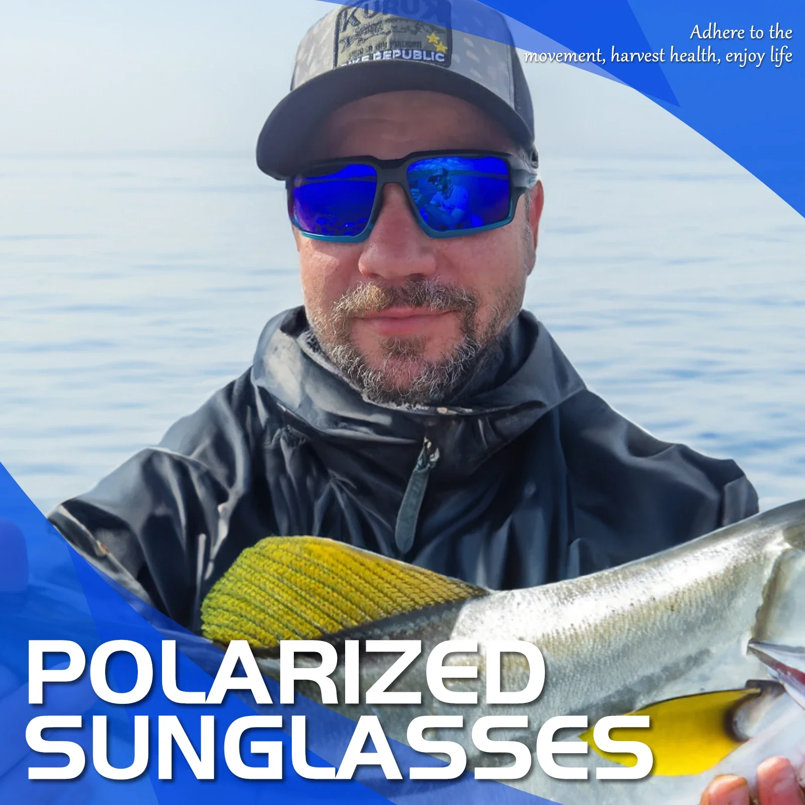 Kapvoe Men Polarized Fishing Sunglasses Fashion Cool Glasses Sports Cycling Bicycle Eyewear for Bike UV400 MTB Road Driving