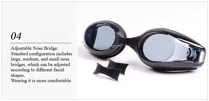 Prescription Swim Goggles Anti Fog Lens Comfort Seal Detailed View