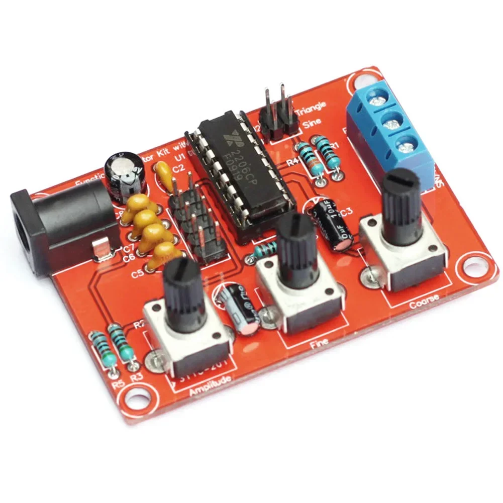 XR2206 Signal Generator Kit with Shell Portable and High Precision Produces Sine Triangle Square Waves 1Hz 1MHz Frequency Range 3