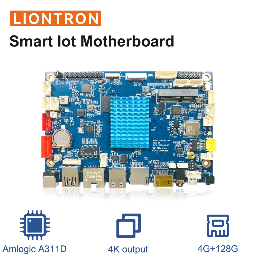 

Liontron Amlogic A311D Android Mainboard Open Source development 5 Tops Computing power board for Industrial control