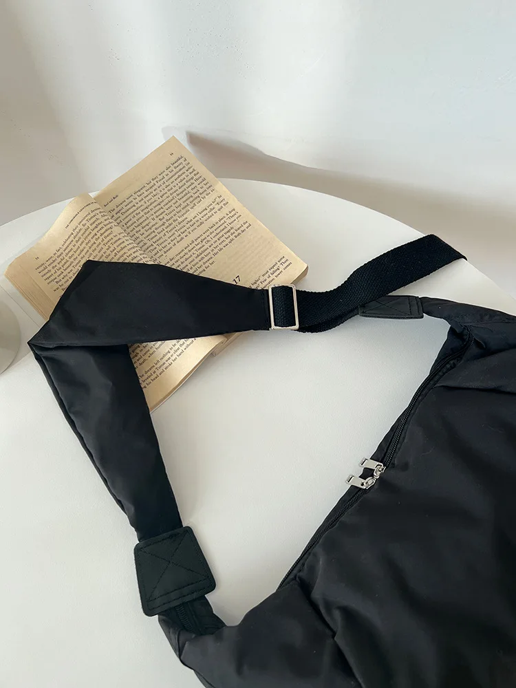 Mode kvinnor Stor kapacitet Crossbody axelväska dun bomull Casual Enkel och mångsidig_voghion.com