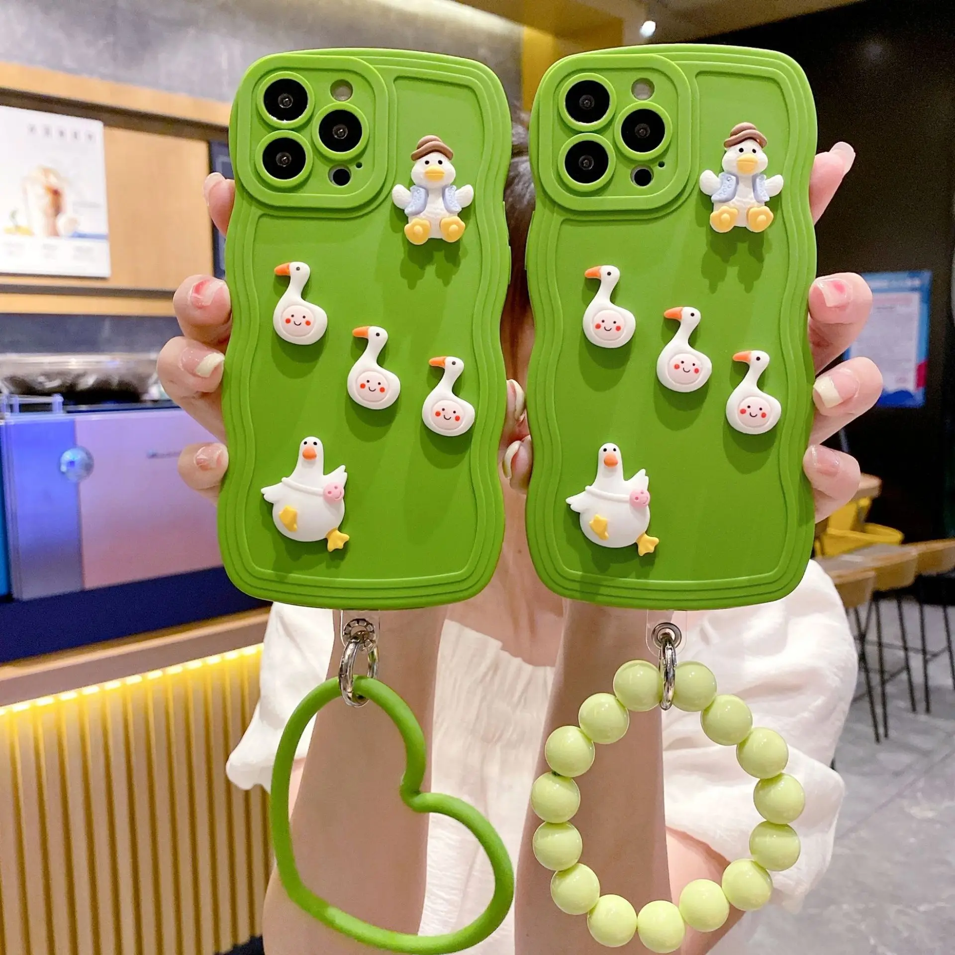 Cute Animal Silicone Cover For IPHONE 7 8 plus X XR XS Max Case For iphone 12 13 14 mini 11 Pro Max Lovely 3D Cartoon Duck Case_voghion.com