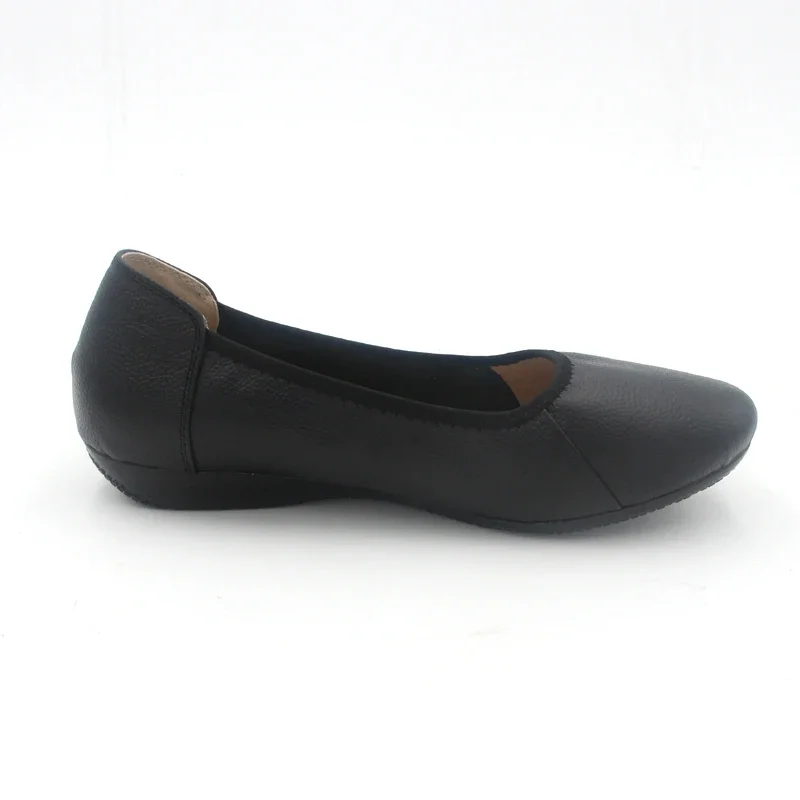 BEYARNE Genuine Leather Women Flats,Fashion Black Pointed Toe Ladies Ballet Flats,Brand Designer Ballerina Woman Flats Shoes 3