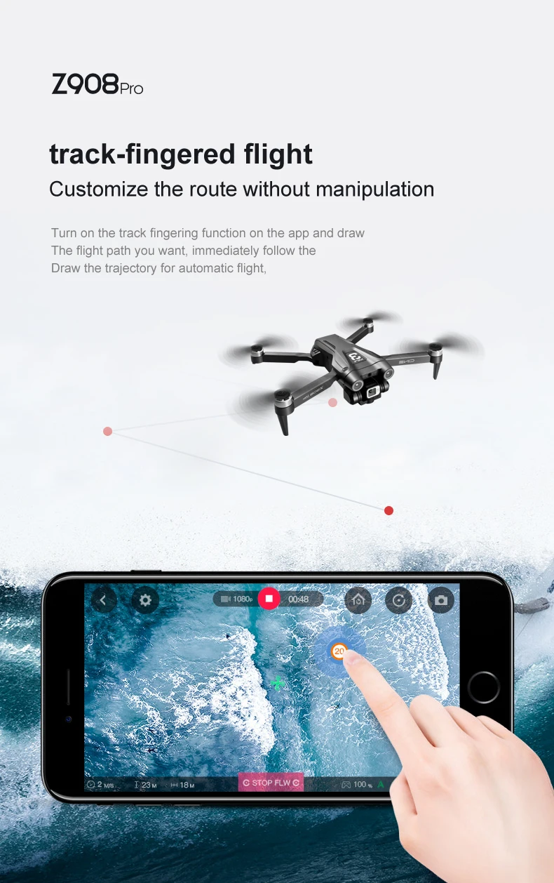 Drone 8K avec 3 Batteries - Caméra HD WiFi GPS Retourné