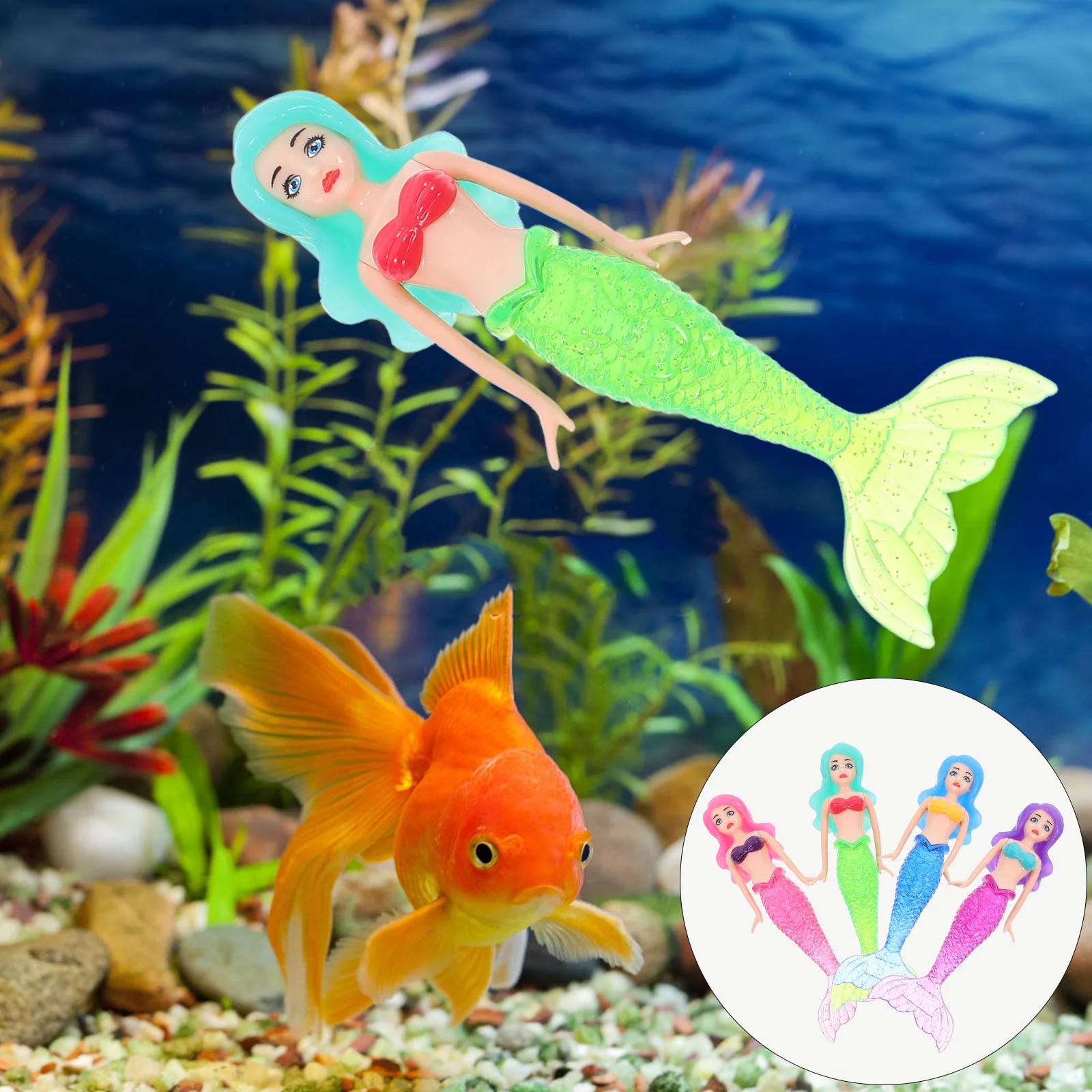 

4 Pcs Diving Toys Pool for Kids Dive Plastic Mermaid Modeling Ocean Water Funny