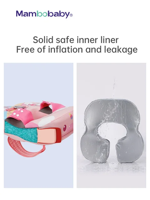 mambobaby Baby float With Crotch Strap Waist Infant swimming Circle non-inflatable pool accessories 1 2 3 years water game toys 2