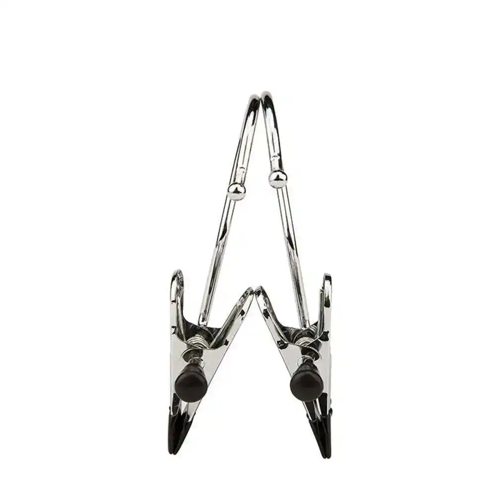 Stainless Steel Clothes Hooks Peg Portable Hanging Clothes Rails Clips Clothespins Socks Underwear Shoes Drying Rack