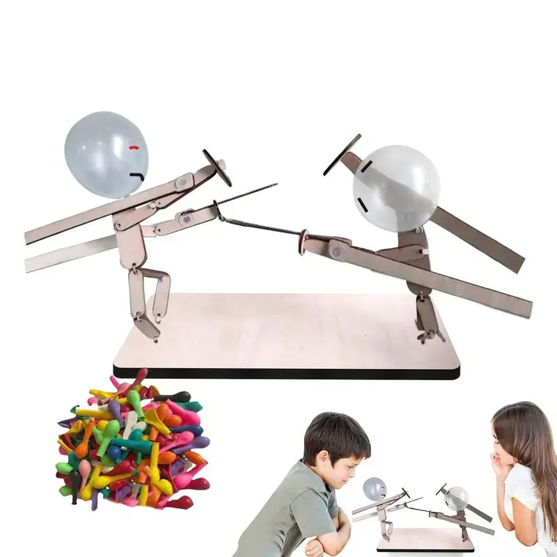

Balloon Board Game Challenging Wood Game With 20pcs Balloons Party Game Playsets Balloons Battle For Bedroom Game Room Classroom