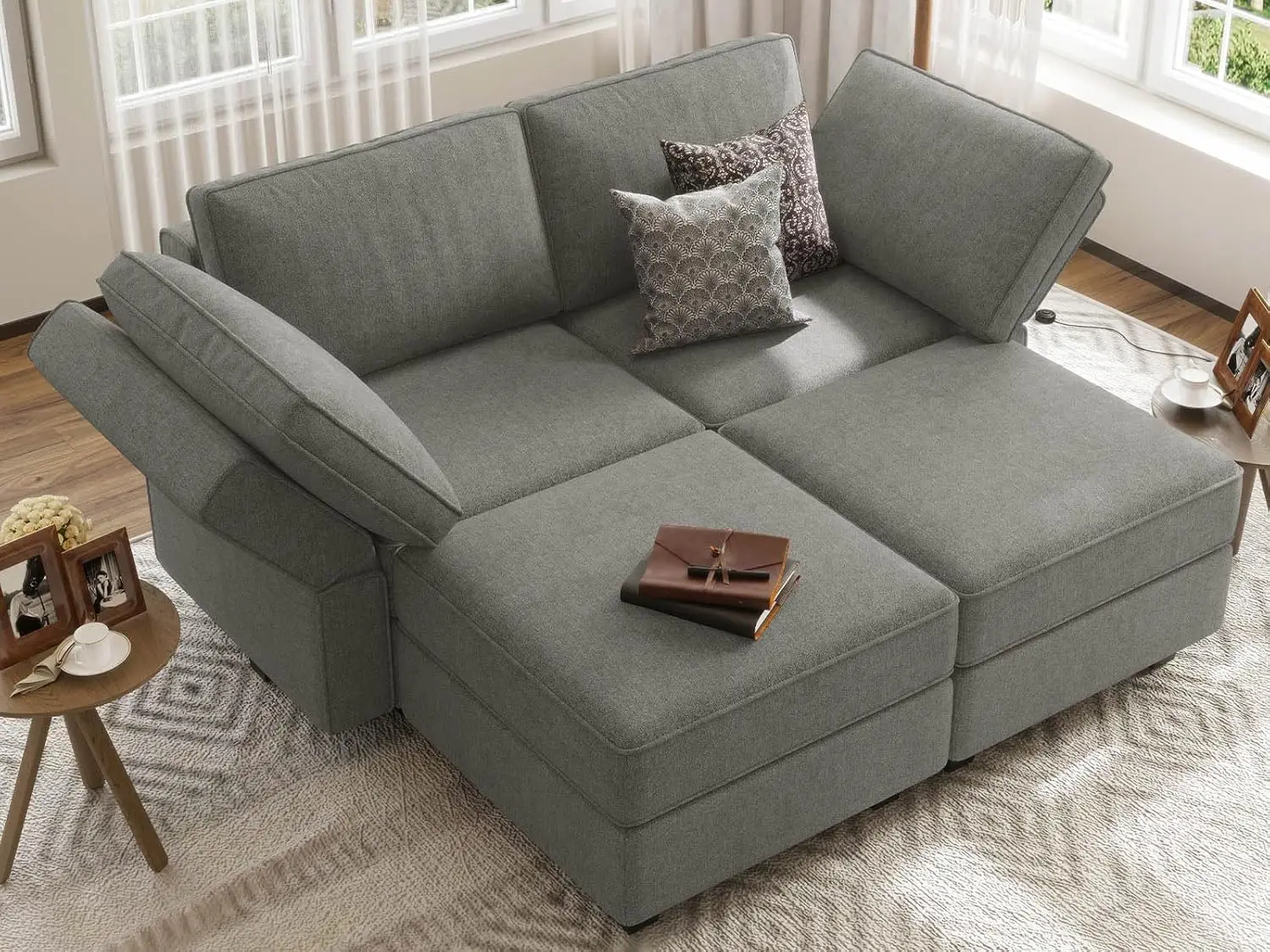 Children's Sofas Small Modular Sofa Bed Sectional Sleeper Sofa Convertible Sectional Couch Bed Set Sleeper Couch Grey