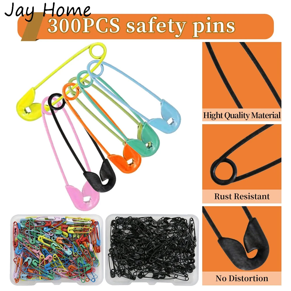 150PCS Small Colored Safety Pins Safety Pin Safety Pins for Kids Stitch  Holders with Storage Box for Crafts Sewing Jewelry Home