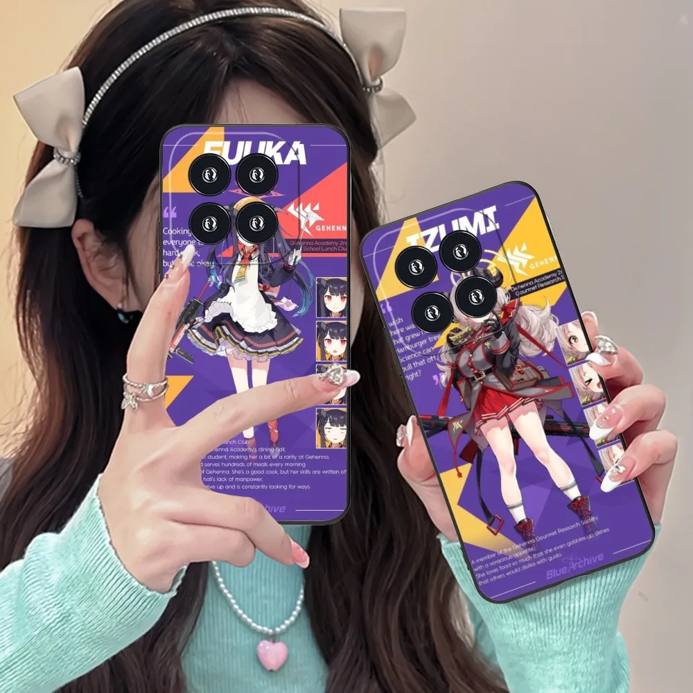 Blue Archive Mobile Mobile Phone Case For Xiaomi 14 13 12 11 10 9 T Ultra Lite Pro S Se X 5G Black Soft Phone Cover Funda