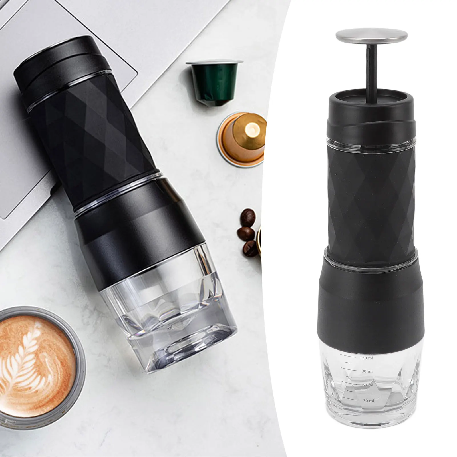 Coffee Capsule Maker Coffee Powder Maker Portable Hand Press Coffee Machine Mini Coffee Powder Capsule Maker Set for Outdoor Car 4