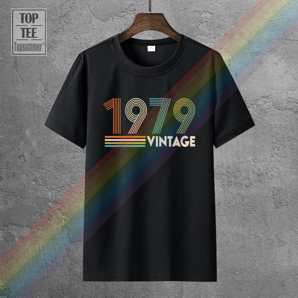 

Vintage 1979 Fun 42Nd Birthday Gift Tee-Shirt Retro Brand T Shirt Harajuku Logo Cool Streetwear T Shirts Funny Fashion Tshirts