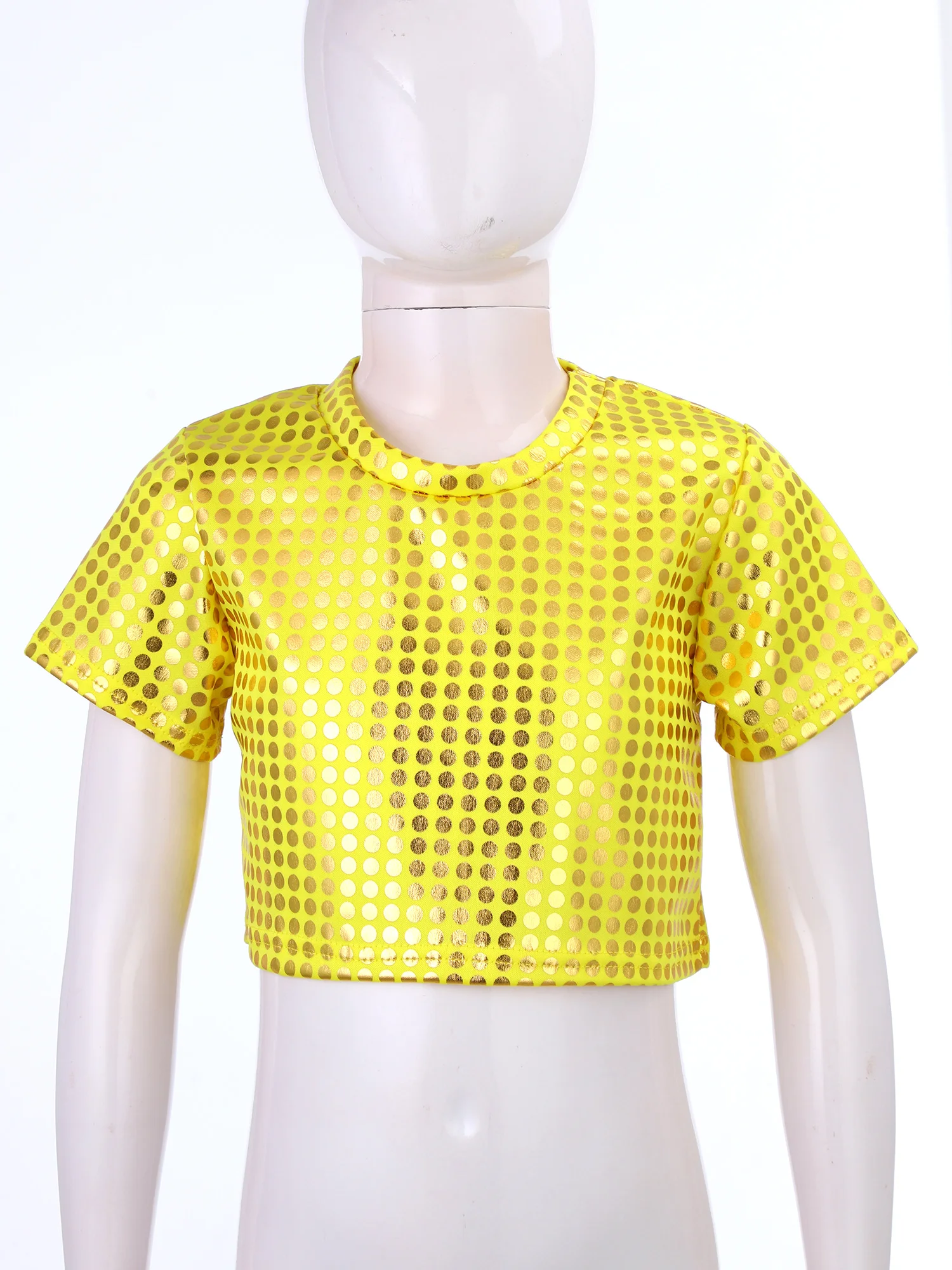 Metallic Tanz Shirt Für Kinder - Glänzendes Top Für Hip Hop & Jazz