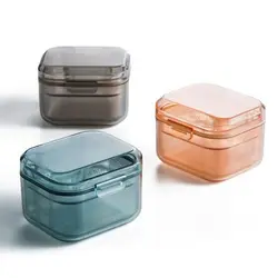 2023 New Three Layer Dental Cover Box Invisible Orthodontic Retainer Orthodontic Storage Box Drainage Layered Portable